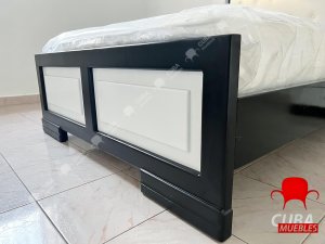 Cama Virgin Blanco y Negro - camera