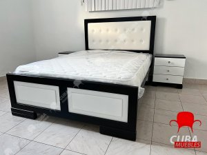 Cama Virgin Blanco y Negro - camera