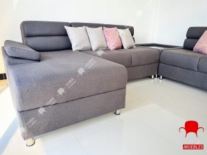 Chaise Longue Andrea con mesita esquinera.