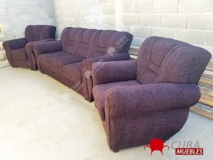 Juego Brasileño Moderno en Chenille Marrón