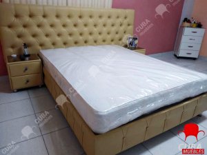 Cama Tapizada Full Queen Size