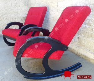 Sillones "JAVIS"Tapizados en Chenille Rojo