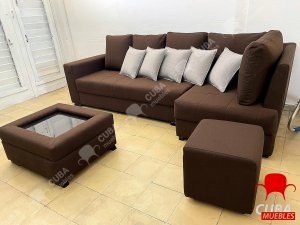 Sofía Esquinero + mesita + puff