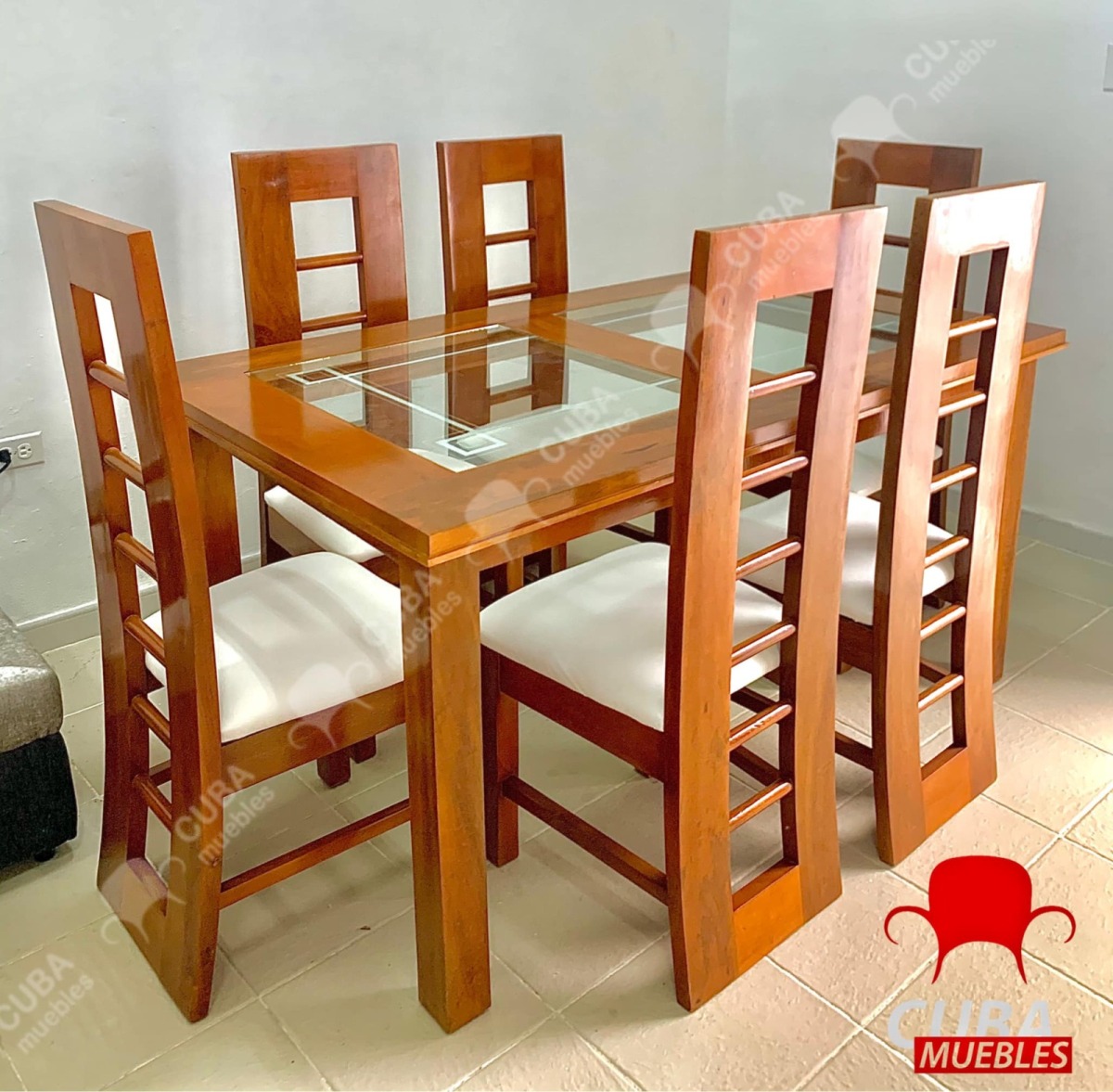 Comedor Imagen 6 Sillas Color Natural.