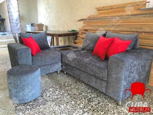 Pretty Nice esquinero Chenille Gris