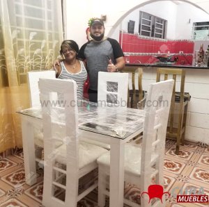 Comedor IMAGEN 4 Sillas Blanco