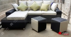 CHAISE LONGUE ESTILO y 2 PUFFs