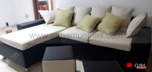 CHAISE LONGUE ESTILO y 2 PUFFs