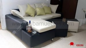 CHAISE LONGUE ESTILO y 2 PUFFs