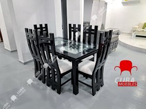 Comedor Madera Torres 6 plazas.