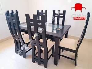 Comedor Madera Torres 6 plazas.