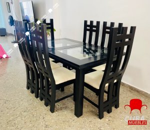 Comedor Madera Torres 6 plazas.