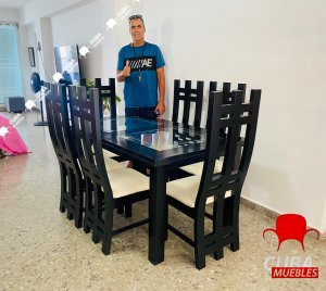 Comedor Madera Torres 6 plazas.