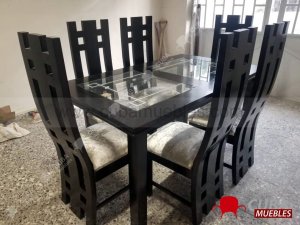 Comedor Madera Torres 6 plazas.