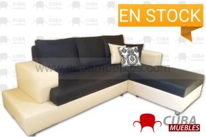 VENECIA Chaise Longue - negro y beige
