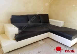 VENECIA Chaise Longue - negro y beige