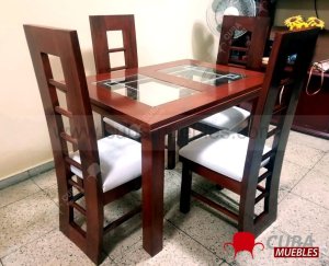 Comedor IMAGEN 4 Sillas - OCRE o NATURAL