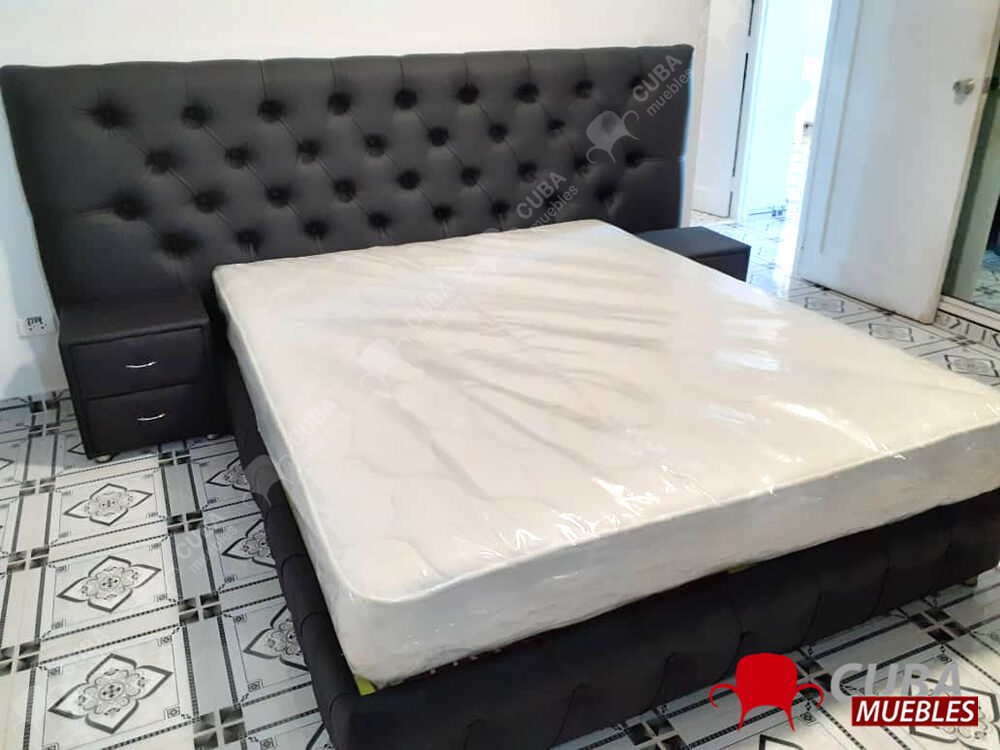 Cama Tapizada Full Medida Queen Size