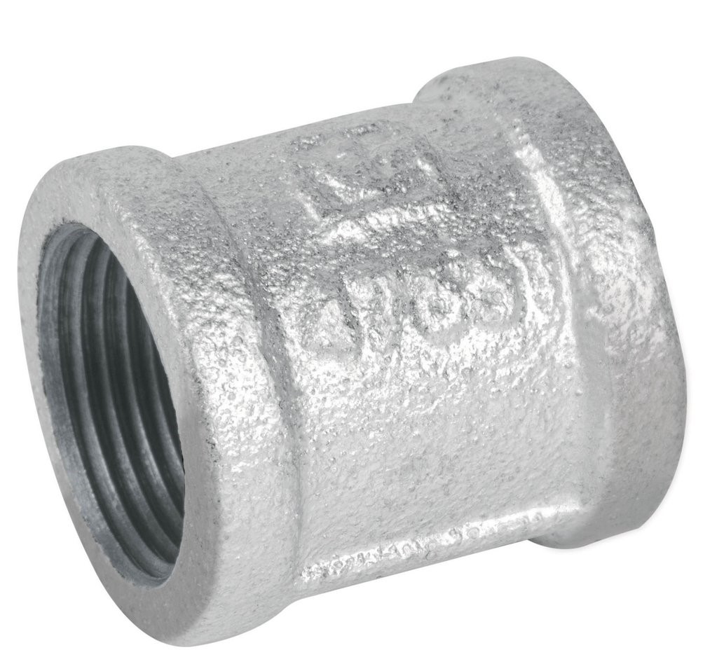 COPLE REFORZADO DE ACERO GALVANIZADO 3/4" - 150LB, MARCA GRIVEN
