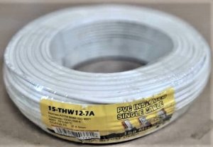 ROLLO DE CABLE ELECTRICO INDIVIDUAL BLANCO #12X328FT.-