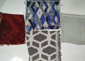 LOTE 1 DE TEJIDOS VARIOS PARA TAPICERIA, 1.50M (60") DE ANCHO, 100% POLIESTER.