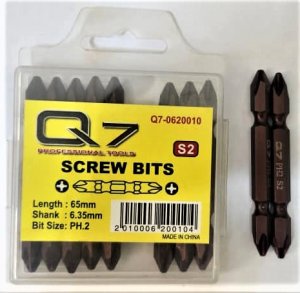 JGO.DOBLE PUNTA P/TALADRO-PH2X 65MM-SET DE 1OUDS.-Q7