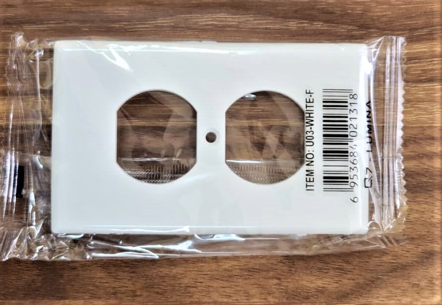 TAPA PARA TOMA DOBLE -BLANCO-Q7-LUMINA