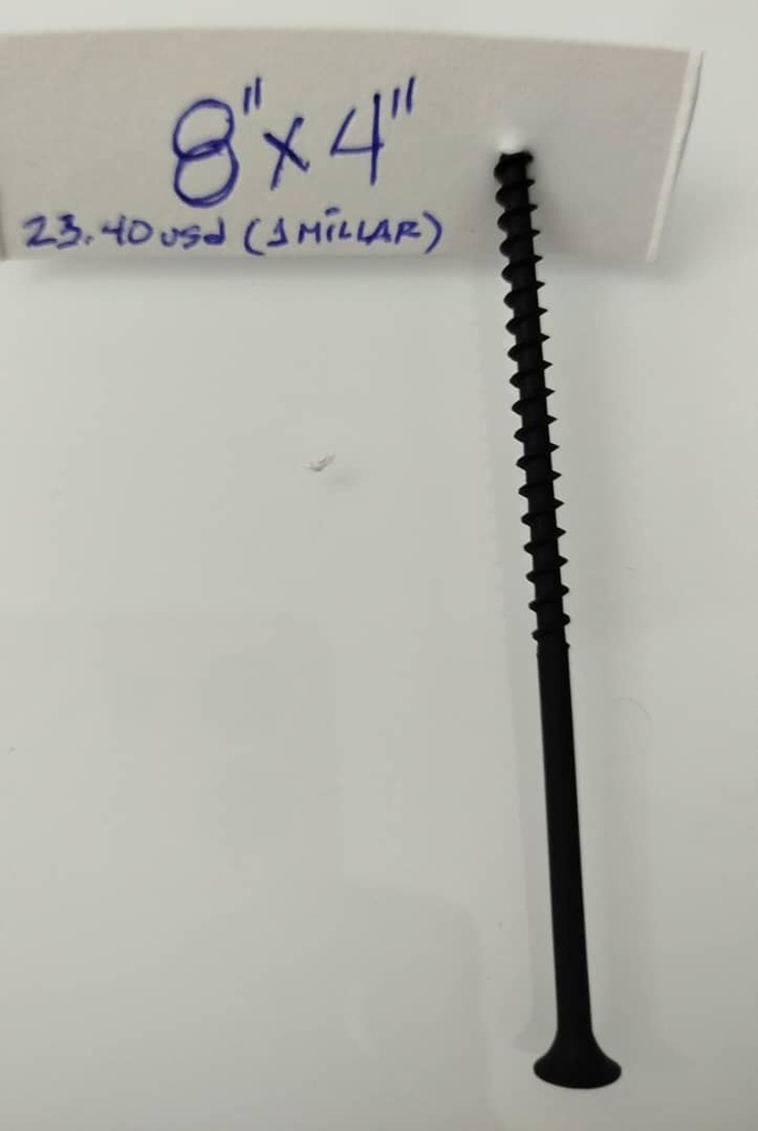 TORNILLO DRYWALL-ROSCA ANCHA-1000 UD EN CAJAS DE 250 UD.-8"X 4"-Q7