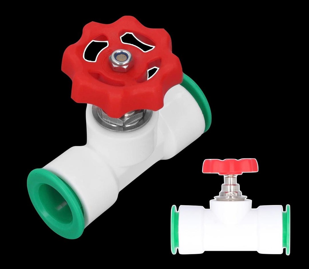 VÁLVULA PLÁSTICA DE PASO DE 1/2" DE DIÁMETRO CON CIERRE GIRATORIO Y CONECTOR RÁPIDO EN AMBOS EXTREMOS