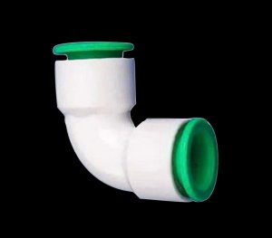 CODO 90 GRADOS PLÁSTICO DE 1" DE DIÁMETRO CON CONECTOR RÁPIDO EN AMBOS EXTREMOS