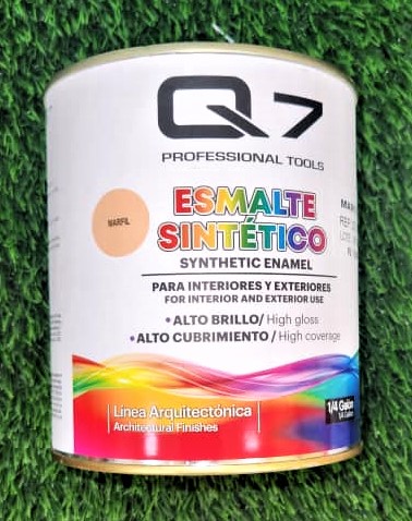 POTE 1/4 DE GALON DE PINTURA MARFIL-Q7