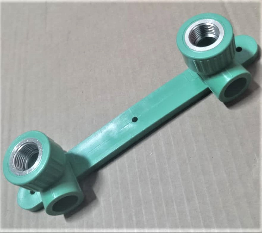 CODO DOBLE C/ROSCA 1/2" TERMOFUSION-PPR-VERDE