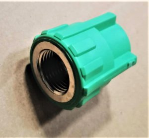 ADAPTADOR HEMBRA LISO C/ROSCA 1/2"TERMOFUSION-VERDE