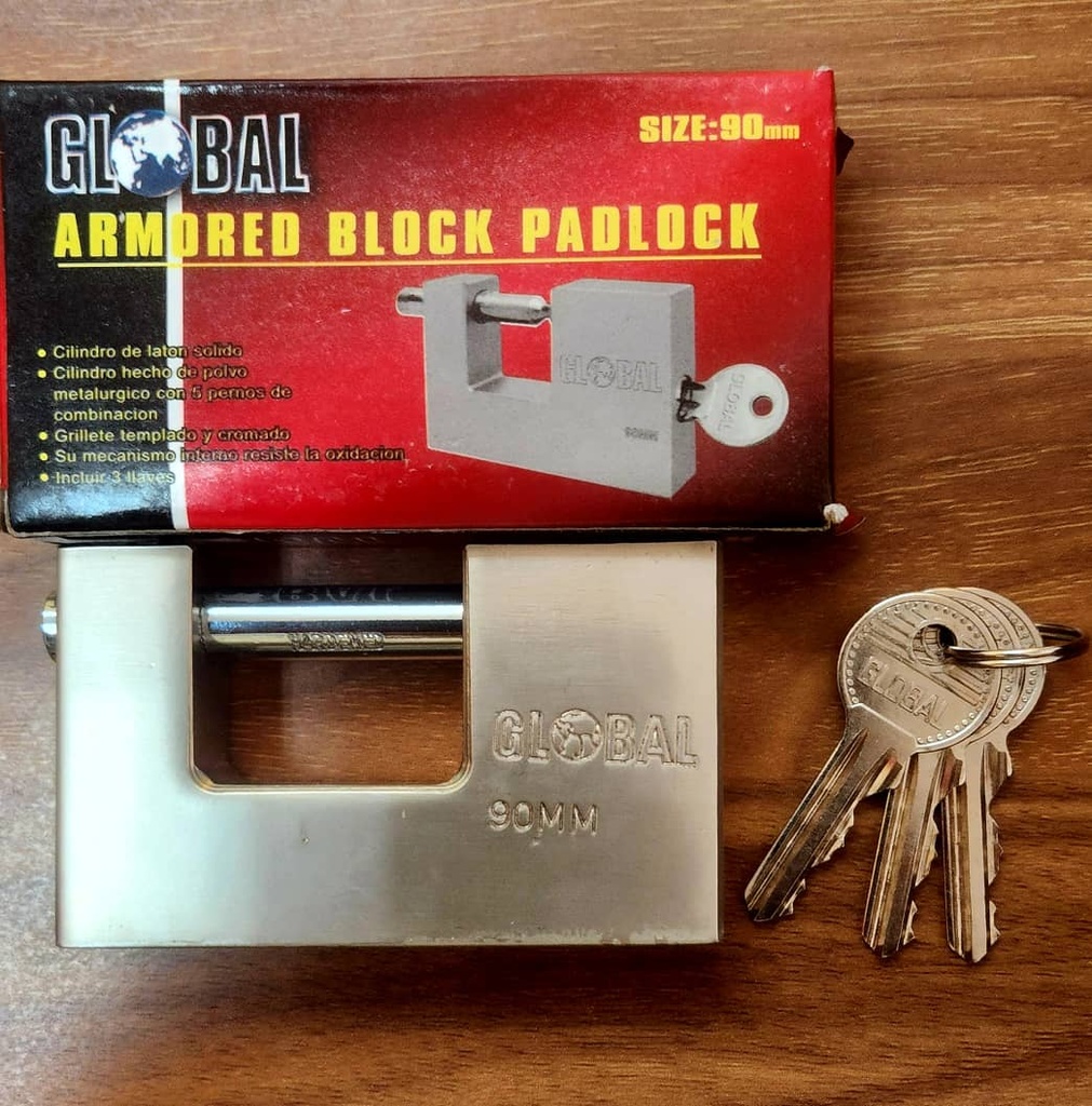 CANDADO 80mm, MARCA GLOBAL