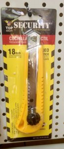 CUCHILLA RETRACTIL 18 mm, MARCA SECURITY