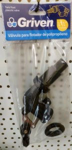 SET DE VALVULA PARA FLOTADOR DE POLIPROPILENO, MARCA GRIVEN