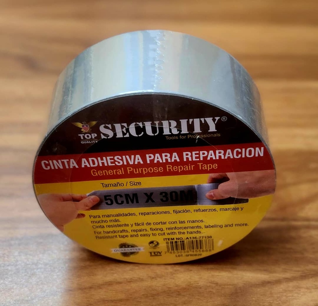 CINTA ADHESIVA PARA REPARACION, MARCA SECURITY
