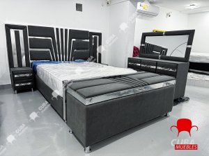 Set Completo Cama, Baúl, Cómoda + Colchón Camero