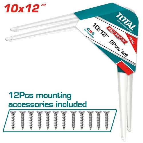 Juego de soportes para estantes 10x12"