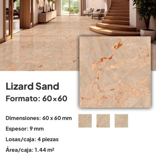 Porcelanato 60x60 E-Lizard Sand