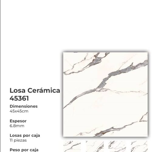 Losa cerámica 45x45 45361