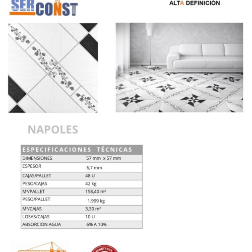 Cerámica Brazil 57x57 Napoles