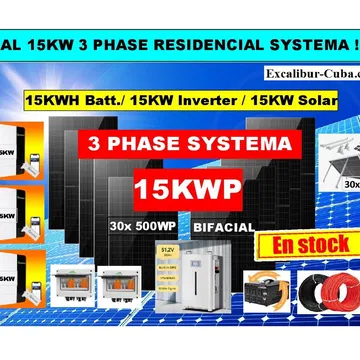 Sistema Solar Trifásico 15KW (Nuevo Precio)