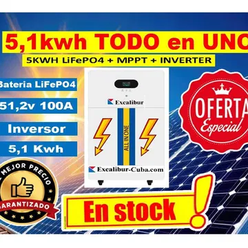 ECOFLOW XL 5.1kWh (Unidad EXCALIBUR Todo en Uno 5120Wh)