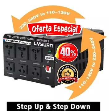 Convertidor de Voltaje 5.0 KVA 220V-110V-220V