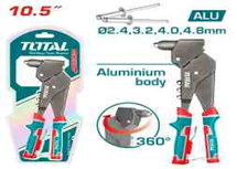 Remachadora manual con cabezal giratorio 360°