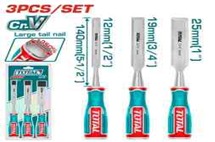 Juego de cinceles para madera (3 piezas)