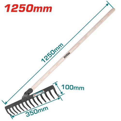 Rastrillo de grava con mango