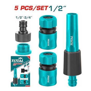 Juego de boquillas giratorias 5 piezas para manguera 1/2"
